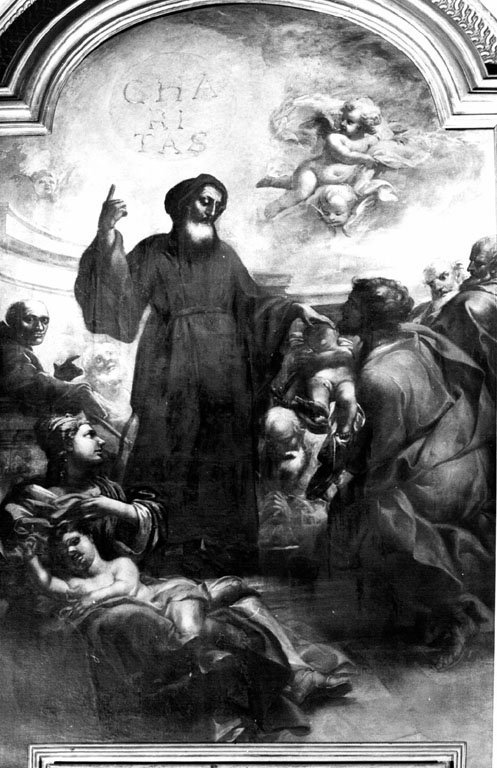 San Francesco di Paola risana un bambino (dipinto) di Puccini Biagio (sec. XVIII